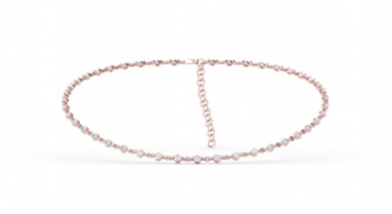 A Fana rose gold diamond choker necklace, available at Northeastern Fine Jewelry.