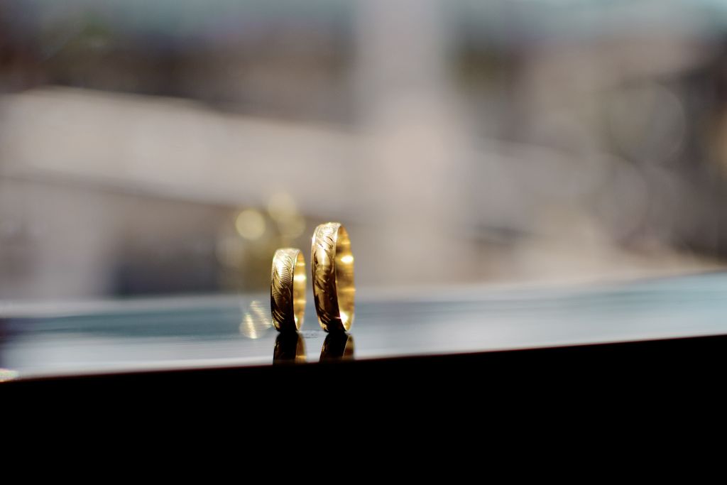 two wedding rings