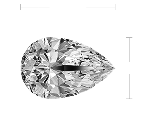 Pear Diamond Top View